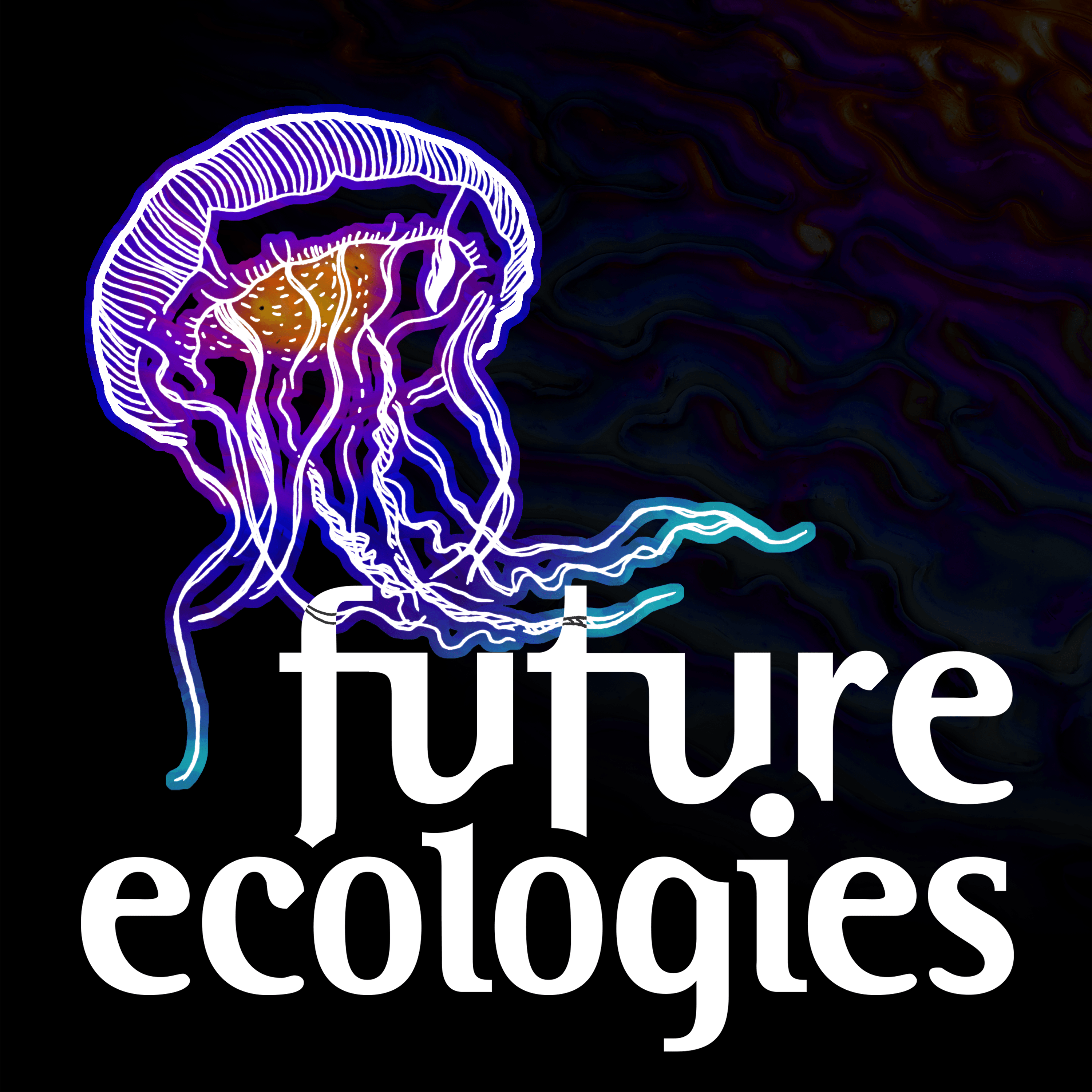 Future Ecologies Wordmark and Jellyfish Art