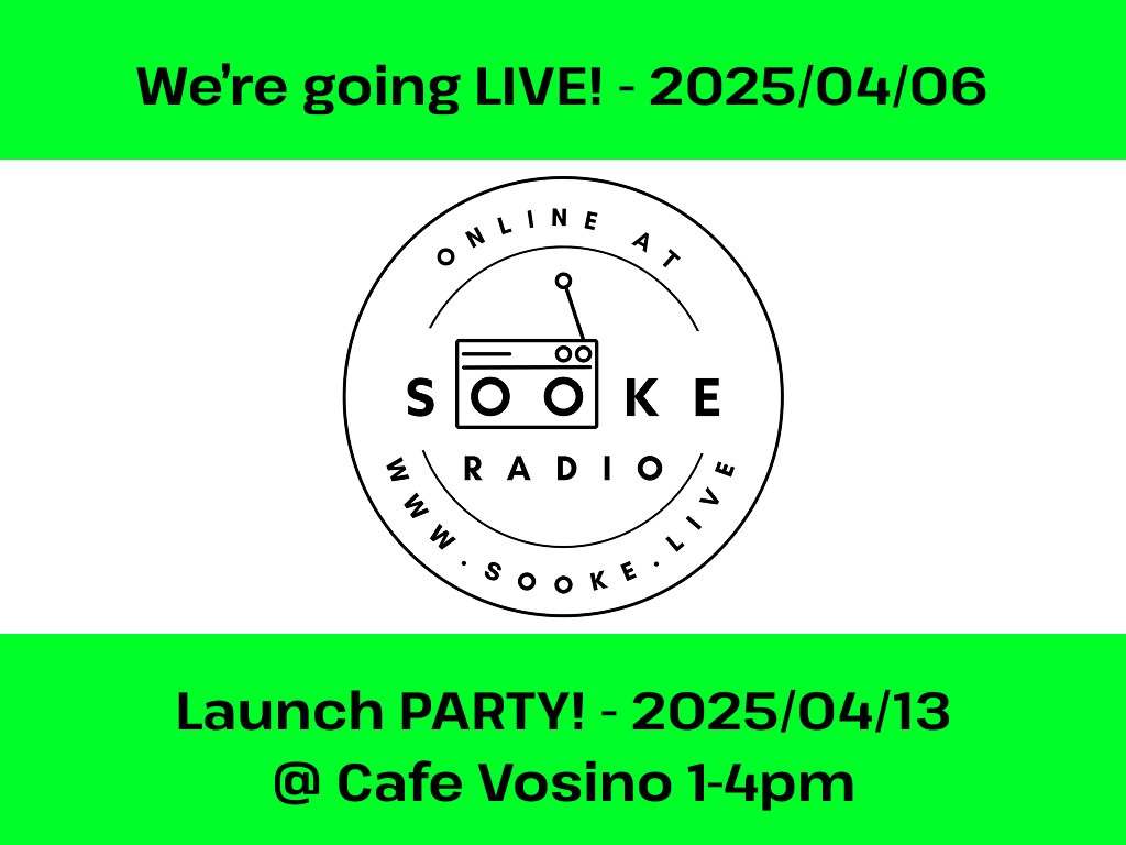 We’re going LIVE! - 2025/04/06 - Launch PARTY! - 2025/04/13 @ Cafe Vosino 1-4pm
