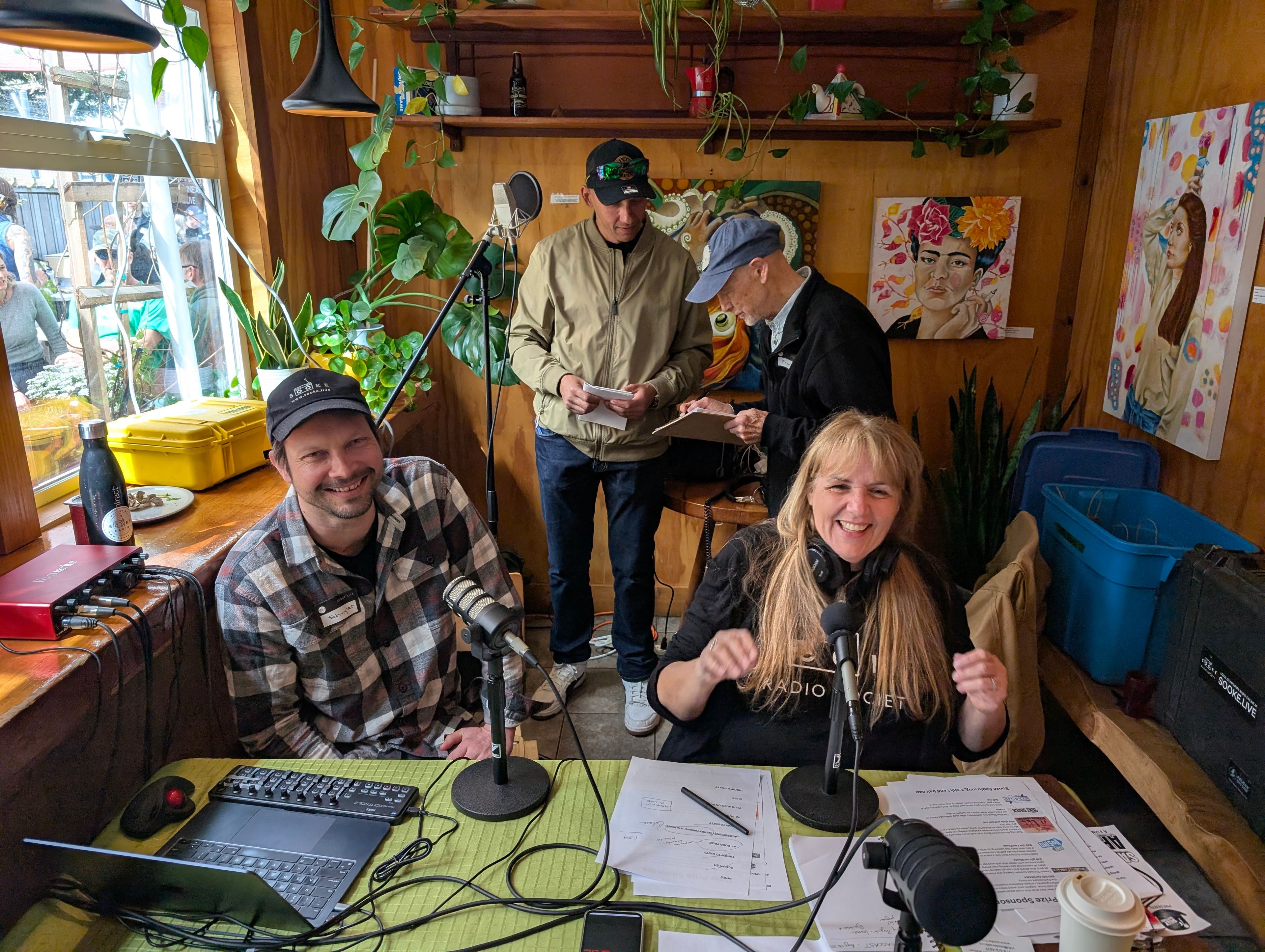 Sue and Schuyler Broadcasting Live From Our Launch Event